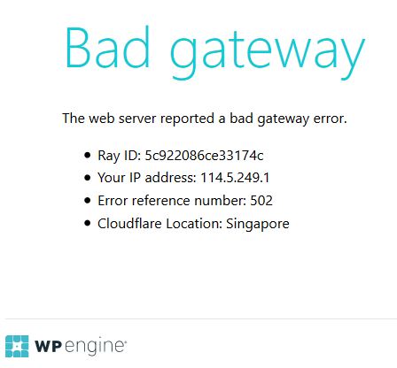 Solusi ketika akses senderscore.org error bad gateway