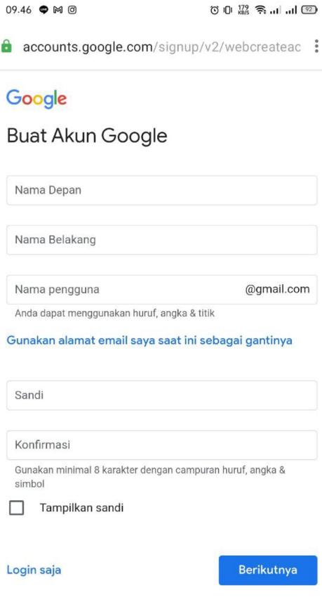 daftar gmail