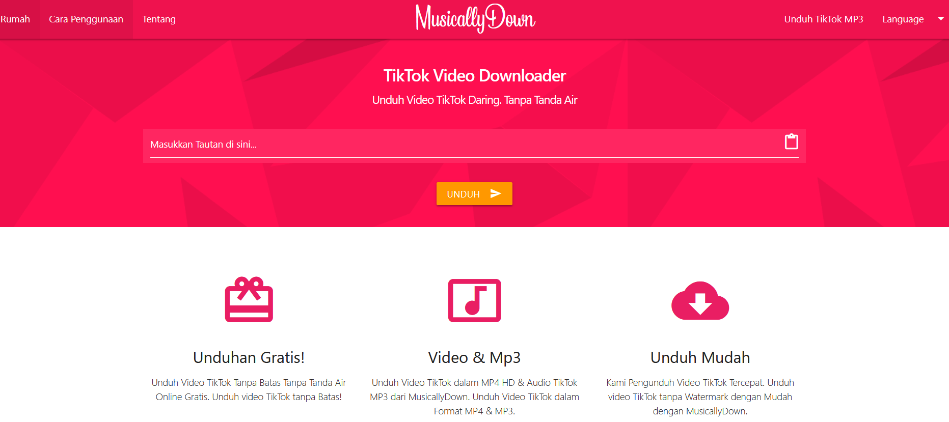 Cara Download Video Tiktok Dengan MusicallyDown