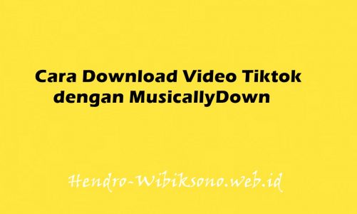 Cara Download Video Tiktok dengan MusicallyDown