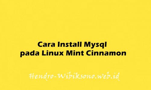 Cara Install Mysql pada Linux Mint Cinnamon