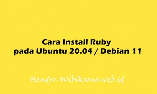 Cara Install Ruby pada Ubuntu 20.04 / Debian 11