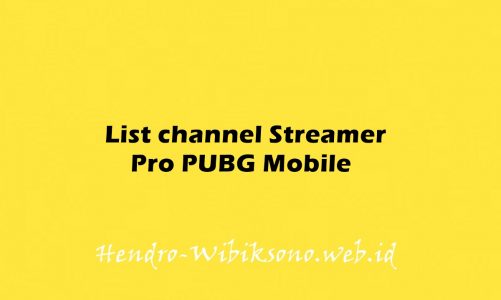 List channel Streamer Pro PUBG Mobile Nimo TV