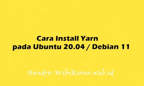 Cara Install Yarn pada Ubuntu 20.04 / Debian 11