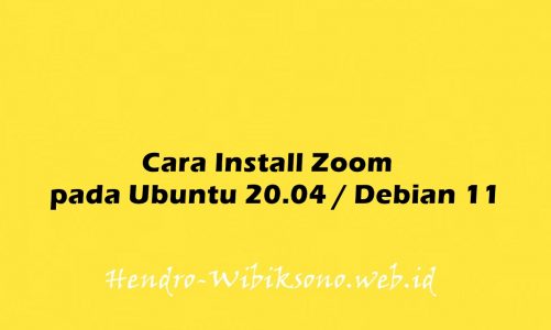 Cara Install Zoom pada Ubuntu 20.04 / Debian 11