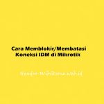 Cara Memblokir/Membatasi Koneksi IDM di Mikrotik