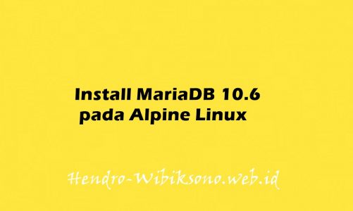 Install MariaDB 10.6 pada Alpine Linux