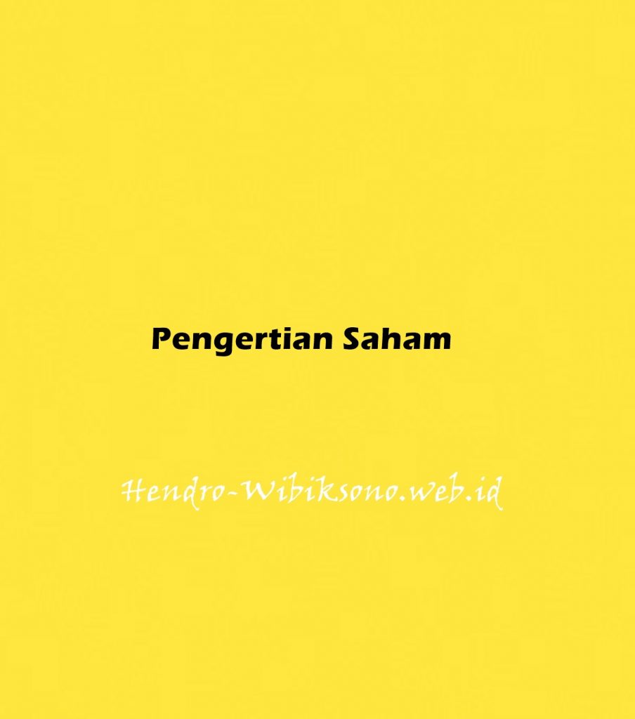 Pengertian Saham