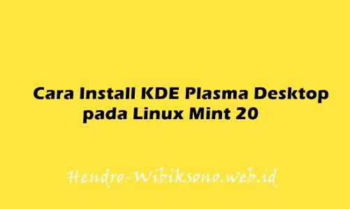 Cara Install KDE Plasma Desktop pada Linux Mint 20