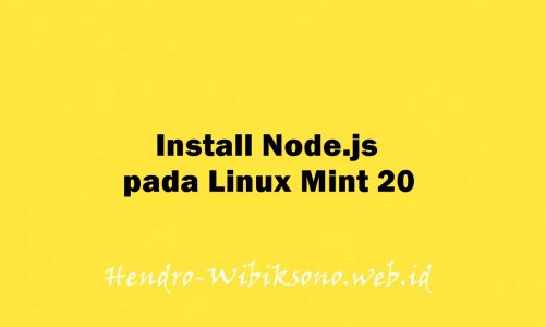 Install Node.js pada Linux Mint 20