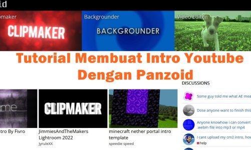 Tutorial Cara Membuat Intro Youtube dengan Panzoid.com