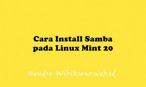 Cara Install Samba File Sharing Pada Linux Mint 20