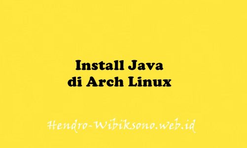 Install Java di Arch Linux