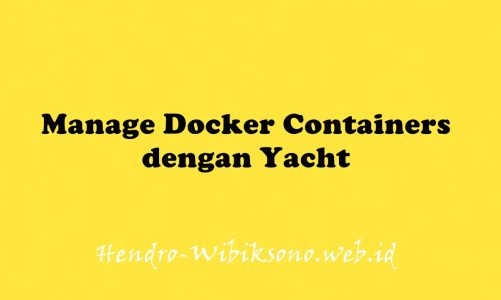Manage Docker Containers dengan Yacht