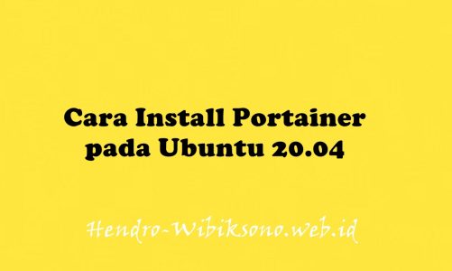 Cara Install Portainer pada Ubuntu 20.04