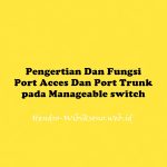 Pengertian Dan Fungsi Port Acces Dan Port Trunk pada Manageable switch