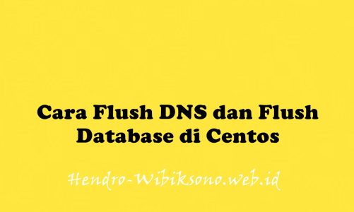 Cara Flush DNS dan Flush Database di Centos