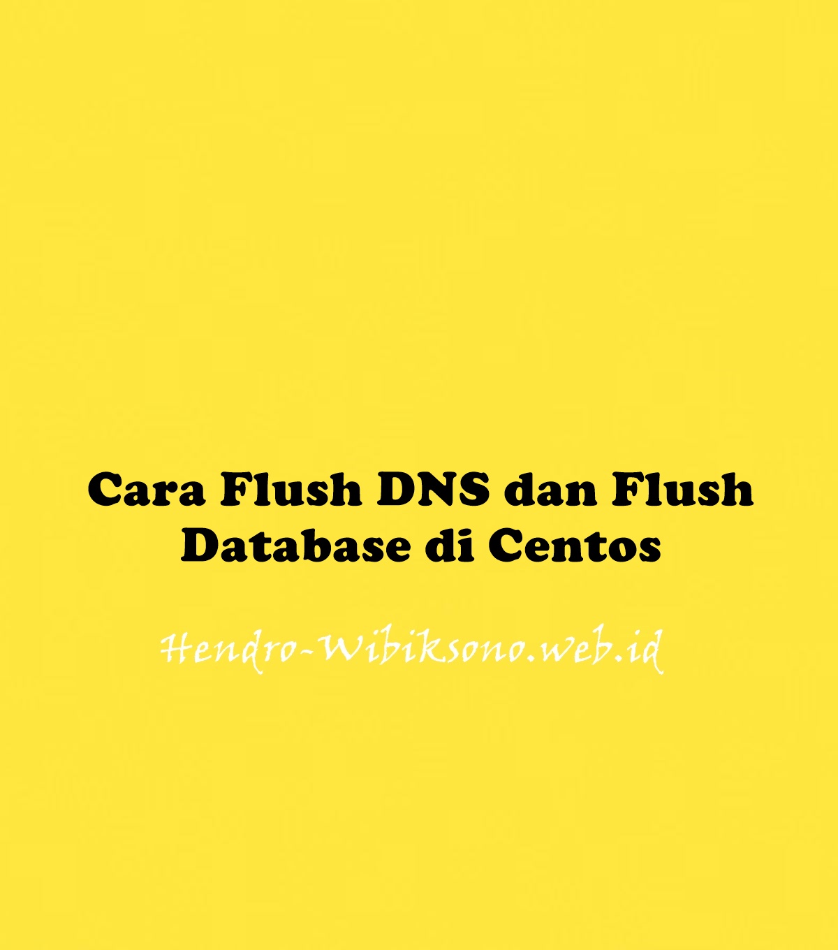 cara-flush-dns-dan-flush-database-di-centos