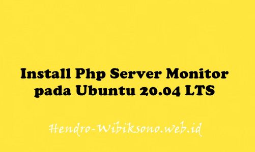 Install Php Server Monitor pada Ubuntu 20.04 LTS