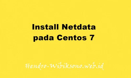 Install Netdata pada Centos 7