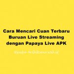 Cara Mencari Cuan Terbaru, Buruan Live Streaming dengan Papaya Live APK