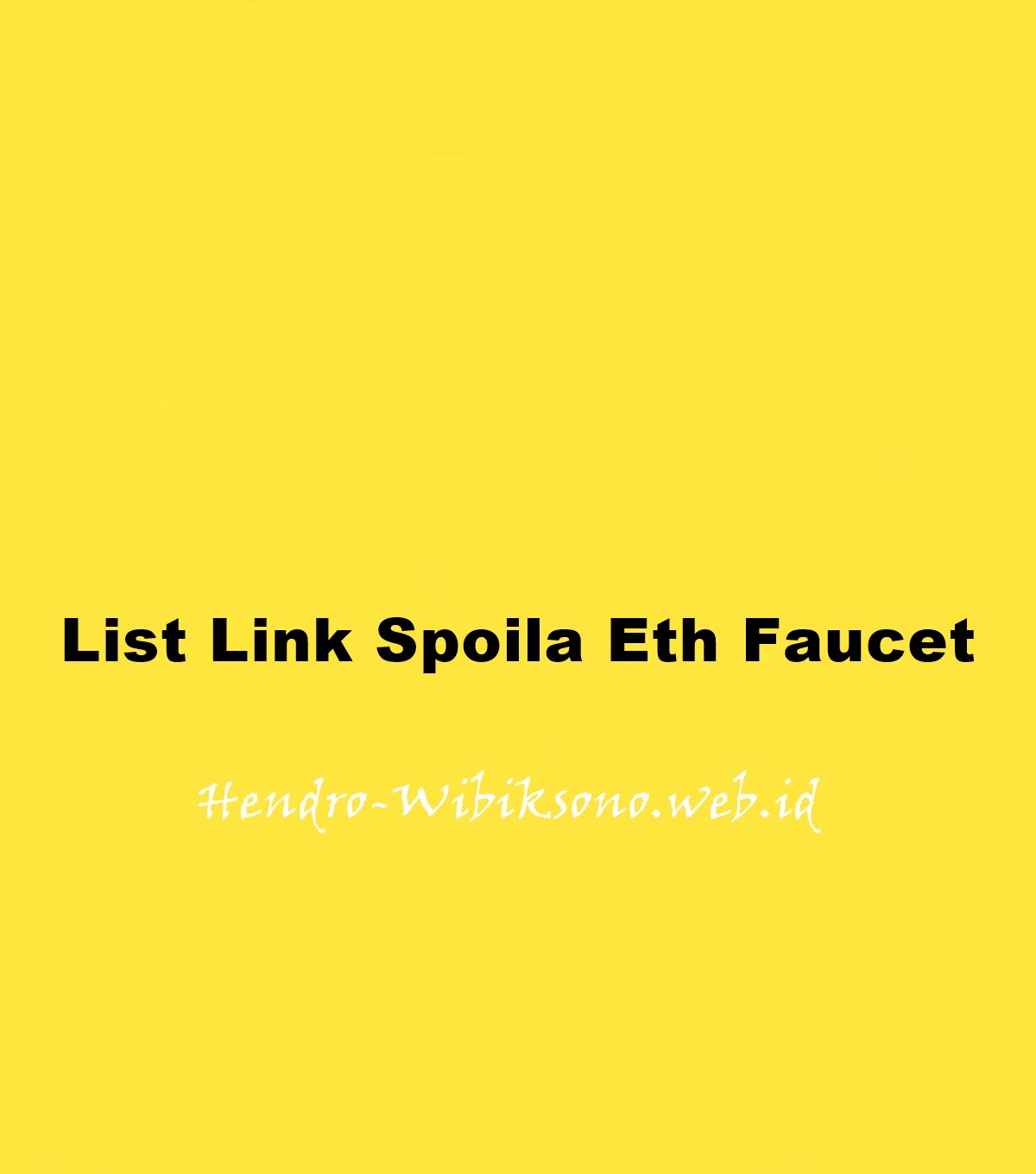 List Link Spoila Eth Faucet